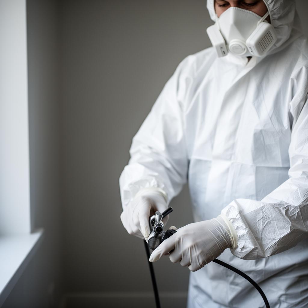 Specialist van Schoonmaak Pro XL voert biohazard reiniging uit